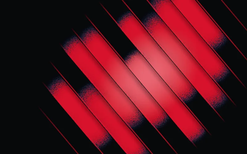 Slats shader preview: Light falling across long diagonal slats, fading into grain at their ends.