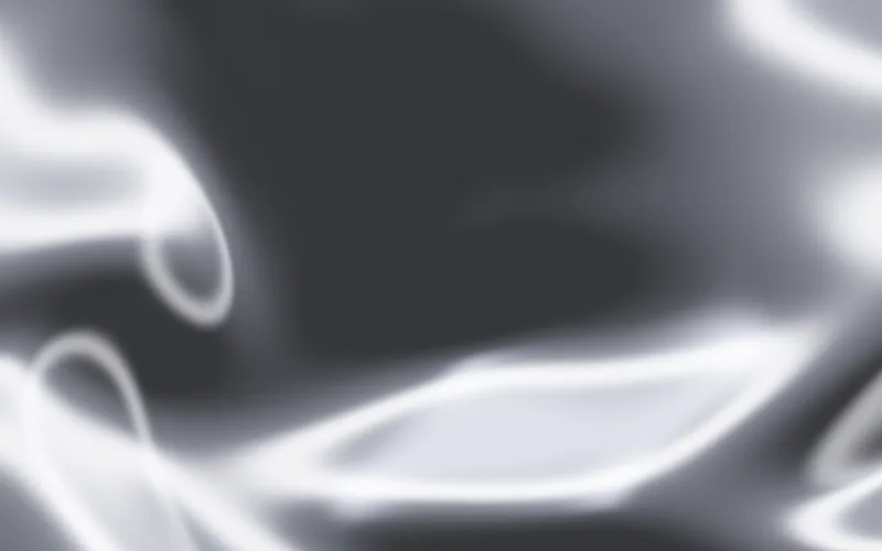 Liquid Metal shader preview: Molten chrome folding slowly under studio softboxes.