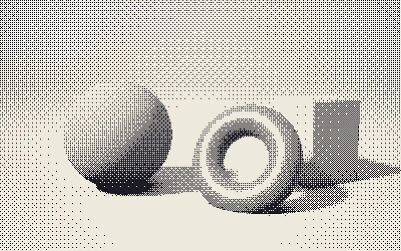Dither Image shader preview: Any image, redrawn in a few tones of ordered dither.